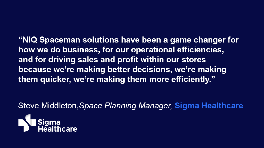 “NIQ Spaceman solutions have been a game changer for how we do business, for our operational efficiencies, and for driving sales and profit within our stores because we’re making better decisions, we’re making them quicker, we’re making them more efficiently.”